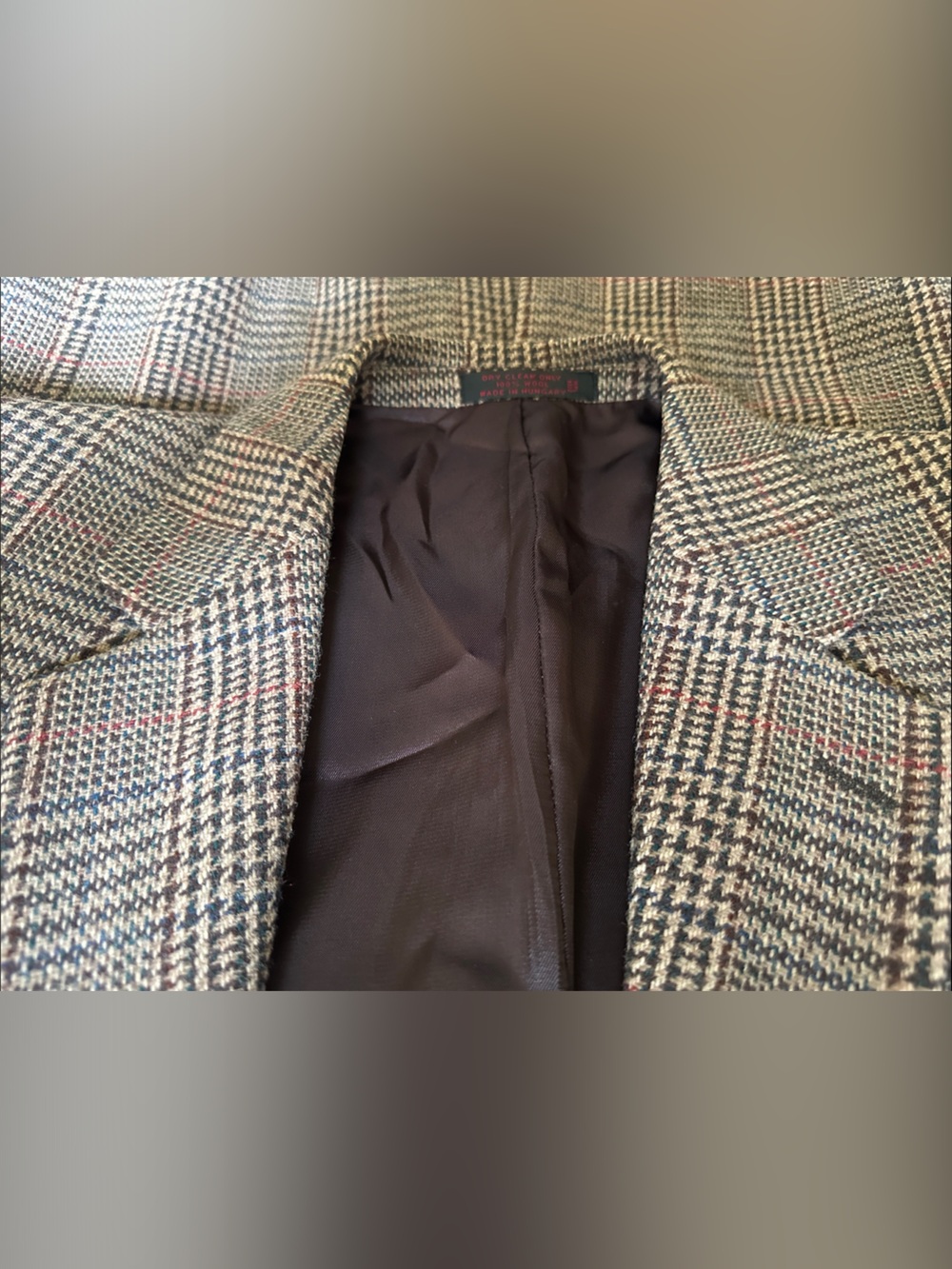 English Manor Classic Multicolor Glen Plaid Men's Sports Coat Blazer Size 38 S